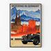 Plakat Vintage Motoryzacja w Niemczech - Dekoracja Ścienna Samochodowa