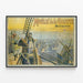 Plakat vintage Moulin de la Galette Montmartre – Dekoracja ścienna paryska — oprawiony obraz na ścianie