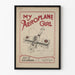 Plakat vintage My Aeroplane Girl do dekoracji ściennych w stylu retro