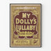 Plakat vintage My Dolly's Lullaby - Retro dekoracja ścienna