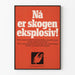 Wintage norweski plakat zapobiegający pożarom