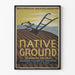 Plakat vintage teatr Native Ground - Retro dekoracja ścienna