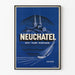 Plakat vintage Neuchâtel - Golf, Plaża, Góra w Szwajcarii