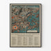 Plakat vintage karta rekreacyjna Nowa Anglia Stany Zjednoczone