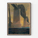 Wintage plakat mostu Alfred H. Smith nad rzeką Hudson - New York Central Lines