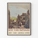 Plakat vintage Nowy Jork Górny Zatoka z Dolnego Manhattanu