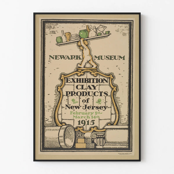 Plakat wystawy Newark Museum - Produkty z gliny z New Jersey 1915