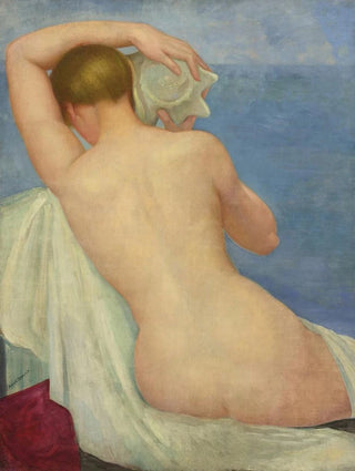 ngel Zrraga - Desnudo de espalda con caracol.webp