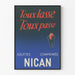 Plakat vintage reklama Nican - Retro dekoracja ścienna zdrowie