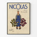 Plakat vintage Nicolas cienkie butelki nektar dostawca