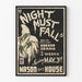 Plakat vintage Night Must Fall - Teatr i Dramat Grozy