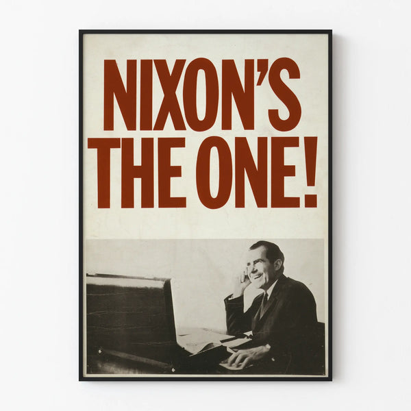Plakat vintage Nixon's The One do dekoracji ściennych w stylu retro