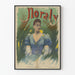 Plakat Vintage Noraly Portret Elegancka Kobieta w Niebieskiej Sukni