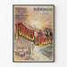 Stary plakat Normandia Forges les Eaux z epoki art déco w stylu vintage