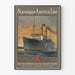Plakat vintage Norweska Linia Amerykańska statek Stavangerfjord