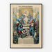 Plakat z kalendarzem w stylu vintage - Republika Francuska
