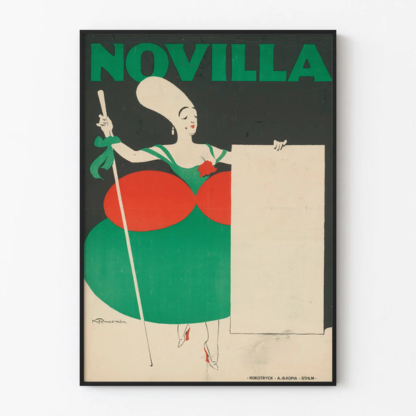 Plakat vintage Novilla do oryginalnej dekoracji ściennej