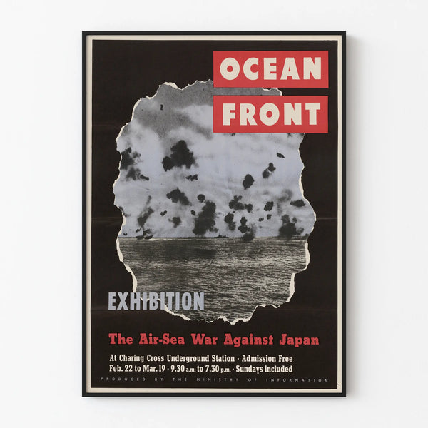 Plakat Wystawa Vintage Ocean Front Wojen Powietrznych i Morskich