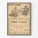 Plakat vintage Odd Craft autorstwa W. W. Jacobs z ilustracjami Will Owen