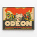 Plakat vintage Odeon Vergnügungspalast plakat dekoracja ścienna — oprawiony obraz na ścianie