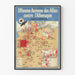 Plakat vintage ofensywy powietrznej sojuszników przeciwko Niemcom 1941
