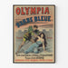 Stary plakat Olympia Barbe Bleue, vintage dekoracja ścienna teatr