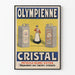 Plakat reklamowy vintage Olympienne Cristal Pétrole Blanc Extra