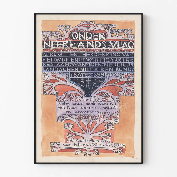 Plakat pamiątkowy vintage Onder Neerlands Vlag - Historyczna dekoracja ścienna
