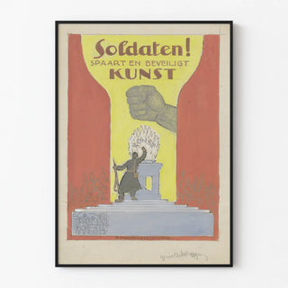 ontwerp-affiche-voor-propaganda-kunstbescherming-in-het-leger