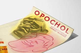 Wintage plakat Opochol na dolegliwości wątrobowo-żółciowe