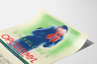 Plakat vintage Opodermyl odmrożenia - retro dekoracja medyczna na ścianę