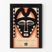 Plakat dekoracyjny z afrykańską maską vintage 1925 - styl art déco