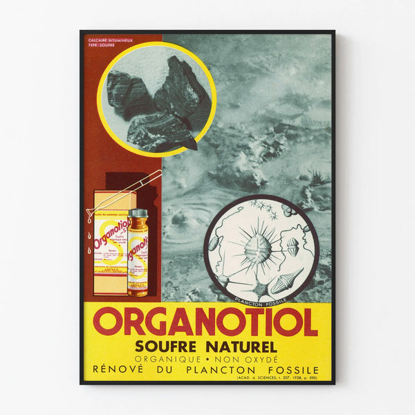 Plakat Vintage Organotiol Siarka Naturalna Dekoracja Ścienna Naukowa