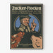 Plakat vintage oryginalny Zucker-Flocken - Dekoracja ścienna retro