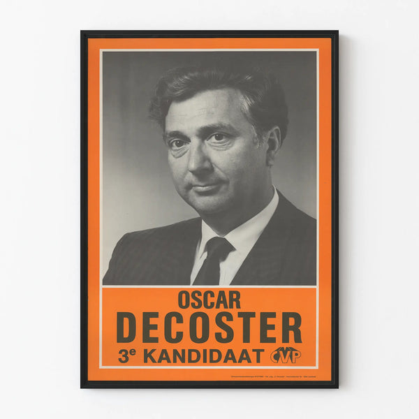 Plakat vintage Oscar Decoster 3. kandydat CVP