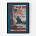 Plakat vintage Nasz sztandar jest tam z amerykańską flagą