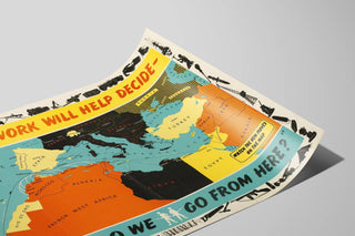 Plakat ścienny Mapa historyczna wojskowa - Nasza praca pomoże podjąć decyzję — widok dzieła