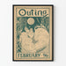 Plakat vintage Outing luty 96 do dekoracji ściennej