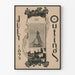 Plakat vintage z lipca 1895 roku - Żaglowiec i ilustracja secesyjna