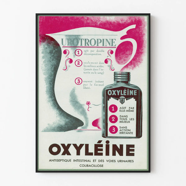 Plakat vintage Oxyléine środek antyseptyczny na ścianę dekoracyjny