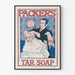 Plakat vintage Tar Soap do łazienki i fryzjerstwa