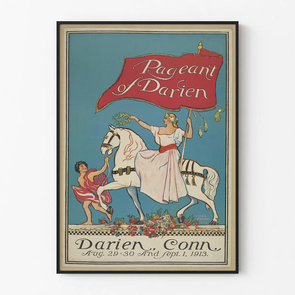 Plakat Vintage Pageant of Darien 1913 - Dekoracja Ścienna Retro