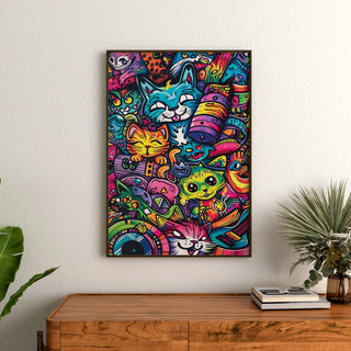 Plakat Pop Art - Dżungla Kocia