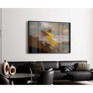 Tableau Abstrait – Nuée Dorée