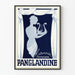 Plakat vintage Panglandine Harmonie Physique w kolorze niebieskim
