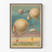 Plakat vintage spadochroniarstwo i balony na gorące powietrze