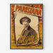 Plakat vintage Parisiana Jacquet do dekoracji ściennej