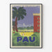 Plakat vintage Pau - Klimatyczna zimowa dekoracja ścienna