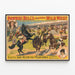Plakat vintage Wild West Pawnee Bill - Western Girls i Senoritas na koniach — oprawiony obraz na ścianie