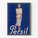 Vintage plakat reklamowy Persil Elegancka kobieta w bieli